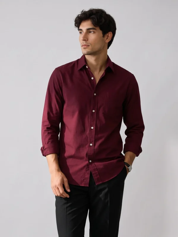 Burgundy Classic Formal Shirt